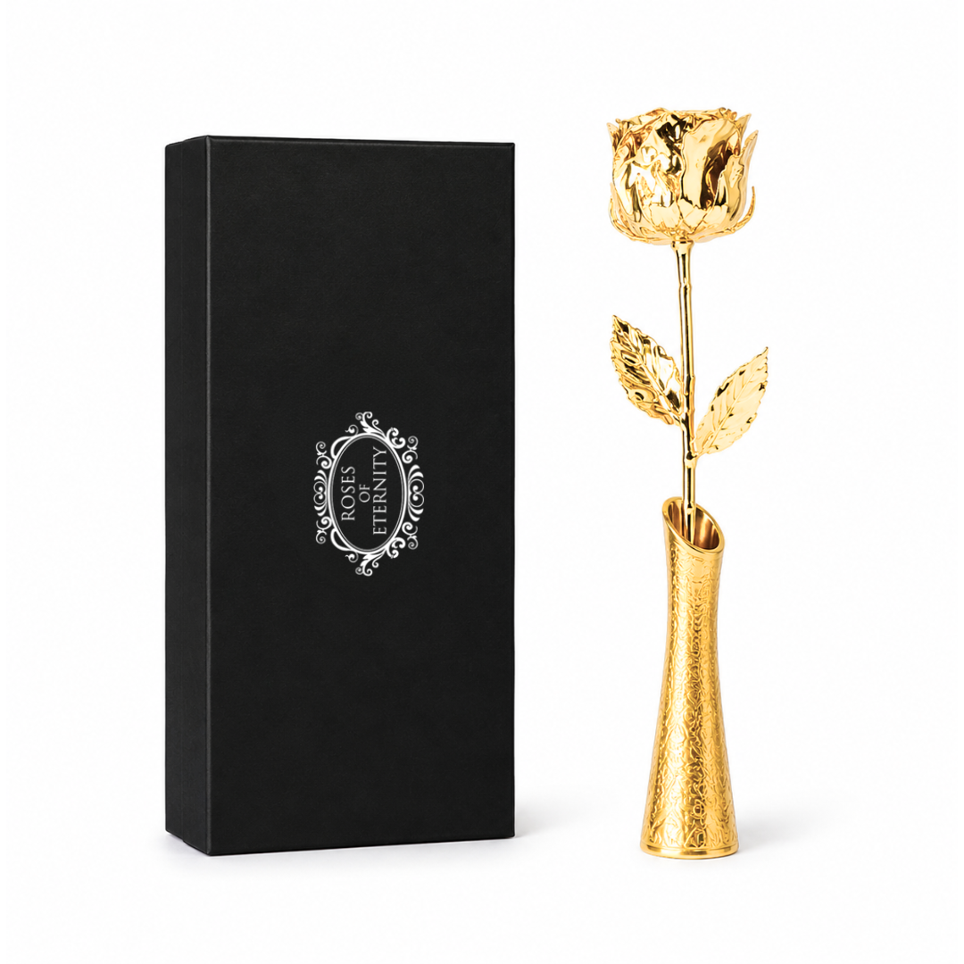 Rose with luxury vase
