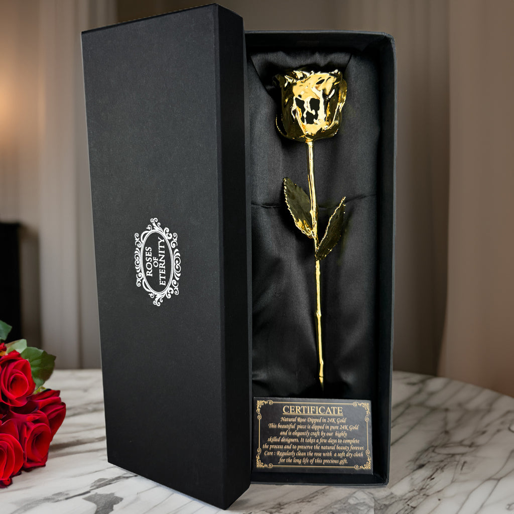 Eternity Roses Gold Roses of Eternity® | Longlife roses Flowerbox | Eeuwige rozen